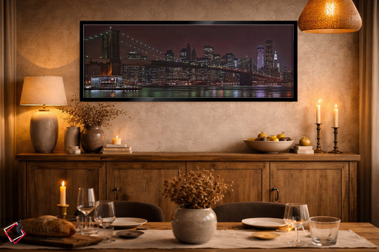 تابلو دکوراتیو Brooklyn Bridge, Manhattan, New York City, New York Sta… اثر پانورامیک ایمجز - D3B