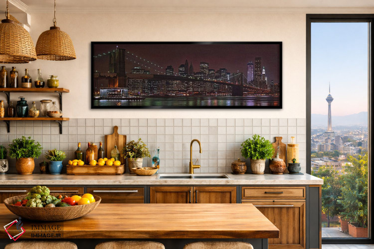 تابلو دکوراتیو Brooklyn Bridge, Manhattan, New York City, New York Sta… اثر پانورامیک ایمجز - D2B