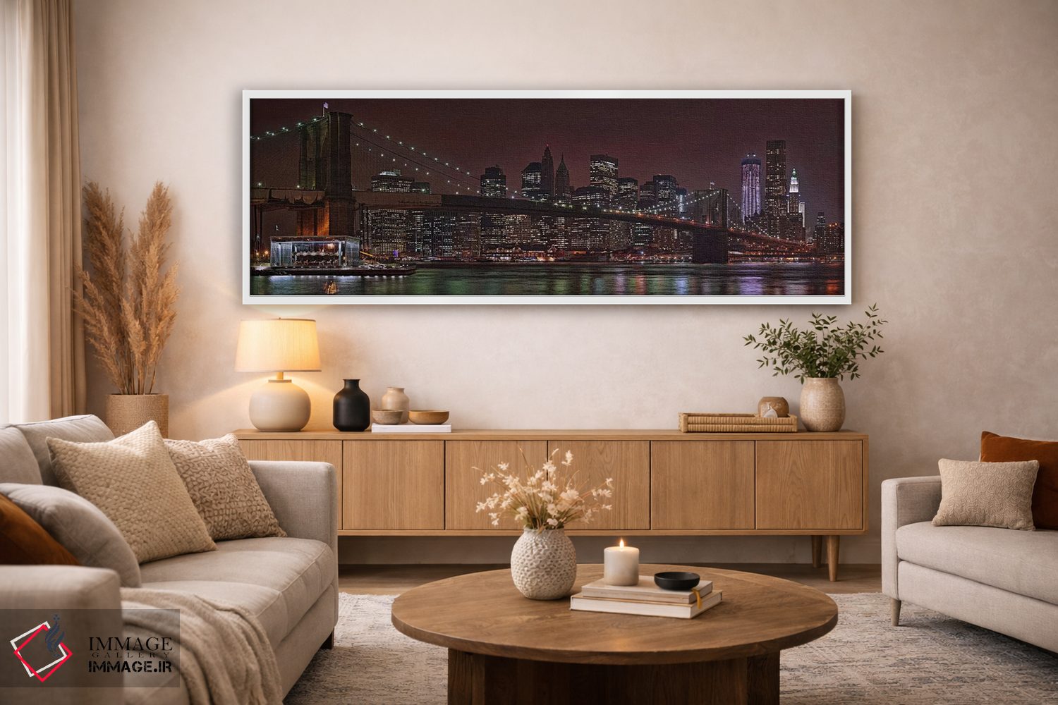 تابلو دکوراتیو Brooklyn Bridge, Manhattan, New York City, New York Sta… اثر پانورامیک ایمجز - D4W