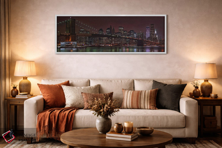 تابلو دکوراتیو Brooklyn Bridge, Manhattan, New York City, New York Sta… اثر پانورامیک ایمجز - D5W