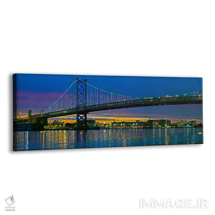 تابلو دکوراتیو Ben Franklin Bridge, River Delaware, Philadelphia, Penn… اثر پانورامیک ایمجز - نمای پرسپکتیو محصول