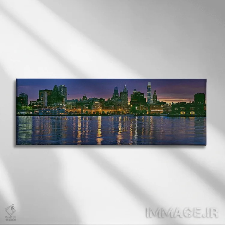 تابلو دکوراتیو River Delaware, Philadelphia, Pennsylvania, USA" - "ساخ… اثر پانورامیک ایمجز - نمای روبهرو روی دیوار