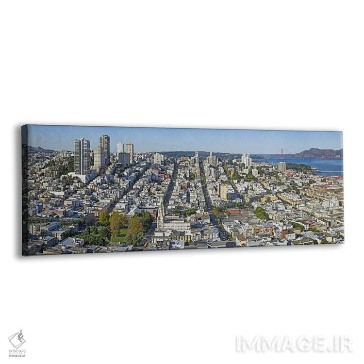 تابلو دکوراتیو Telegraph Hill, San Francisco, California, USA" - "نمای… اثر پانورامیک ایمجز - نمای پرسپکتیو محصول