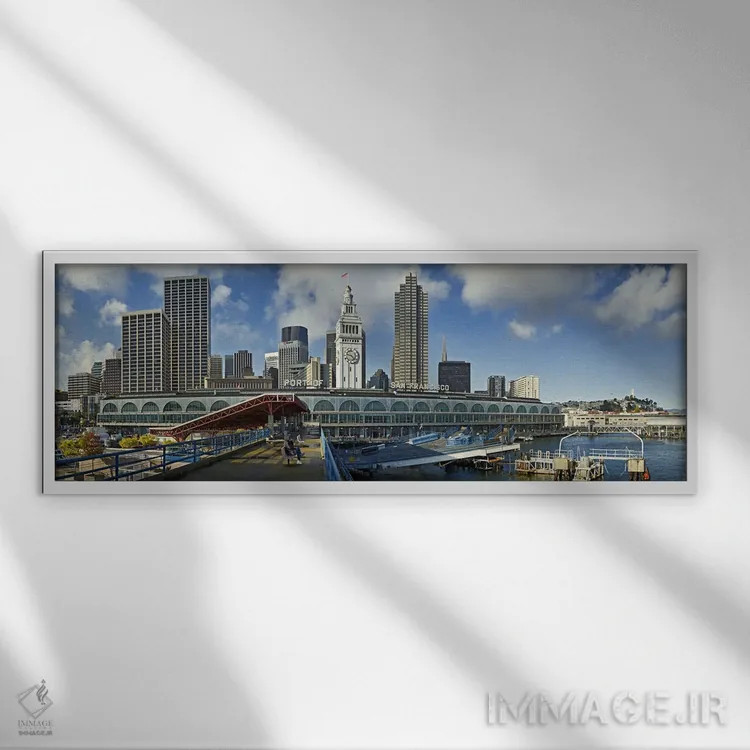 تابلو دکوراتیو The Embarcadero, San Francisco, California, USA" - "ترم… اثر پانورامیک ایمجز - نمای قابدار سفید