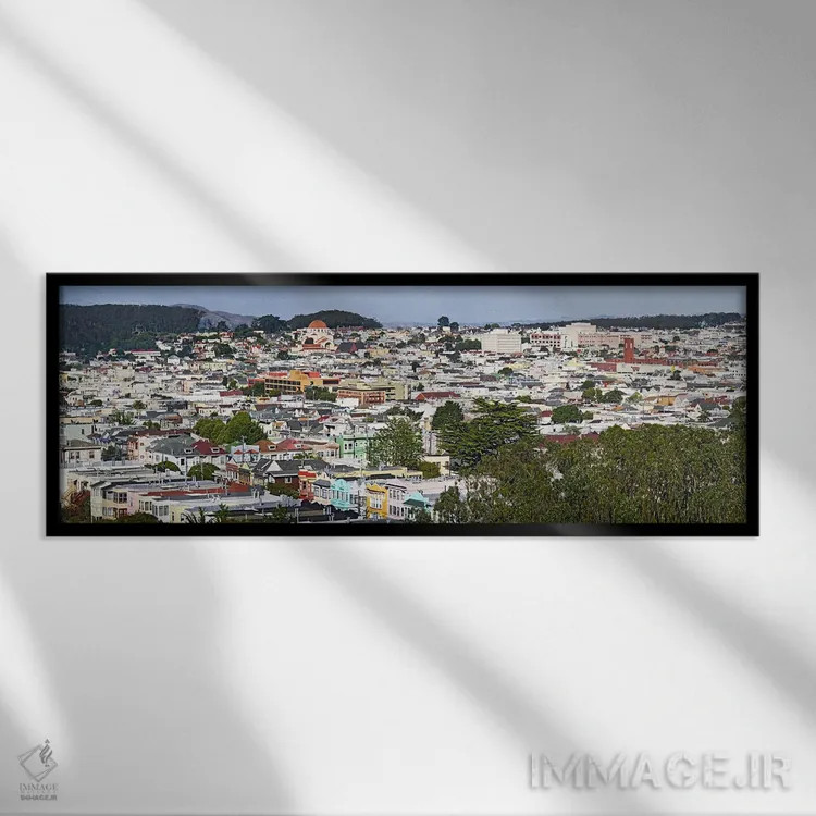 تابلو دکوراتیو Richmond District, Laurel Heights, San Francisco, Calif… اثر پانورامیک ایمجز - نمای قابدار مشکی
