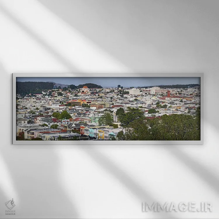 تابلو دکوراتیو Richmond District, Laurel Heights, San Francisco, Calif… اثر پانورامیک ایمجز - نمای قابدار سفید