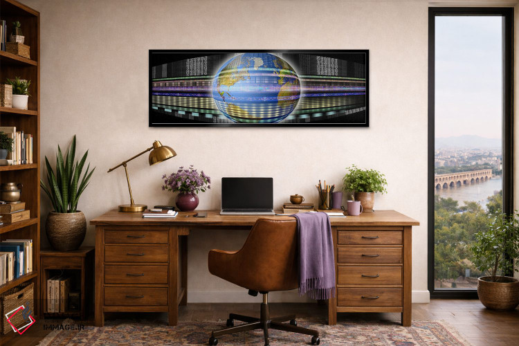 تابلو دکوراتیو زمین در بخار دیجیتال اثر پانورامیک ایمجز - D2B