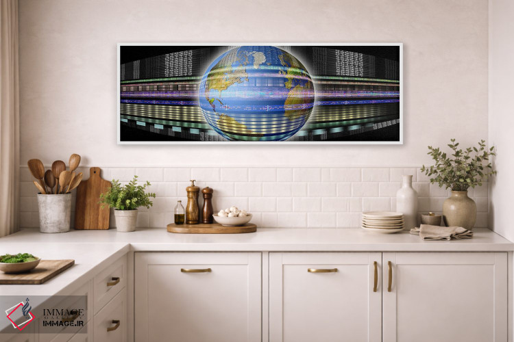 تابلو دکوراتیو زمین در بخار دیجیتال اثر پانورامیک ایمجز - D1W