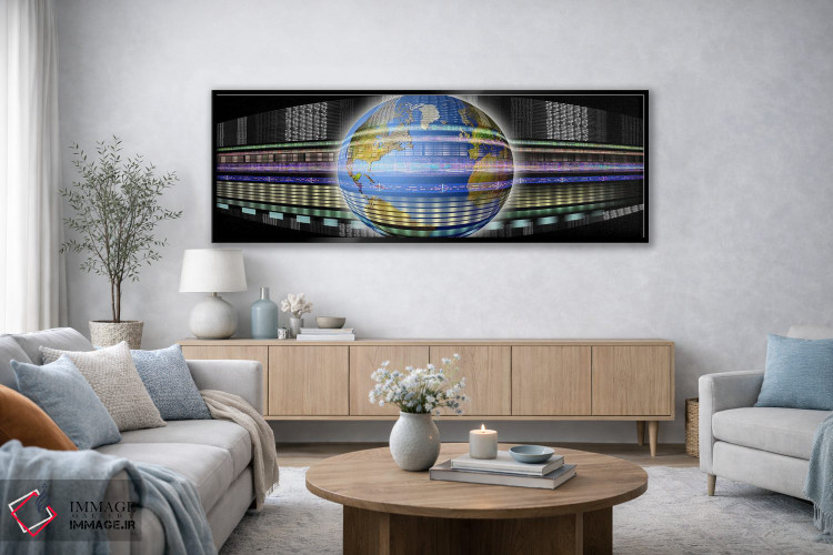 تابلو دکوراتیو زمین در بخار دیجیتال اثر پانورامیک ایمجز - D4B