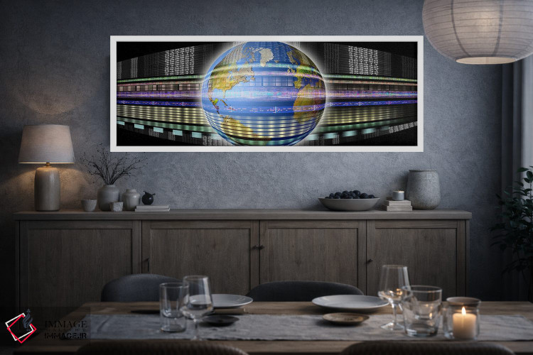 تابلو دکوراتیو زمین در بخار دیجیتال اثر پانورامیک ایمجز - D3W