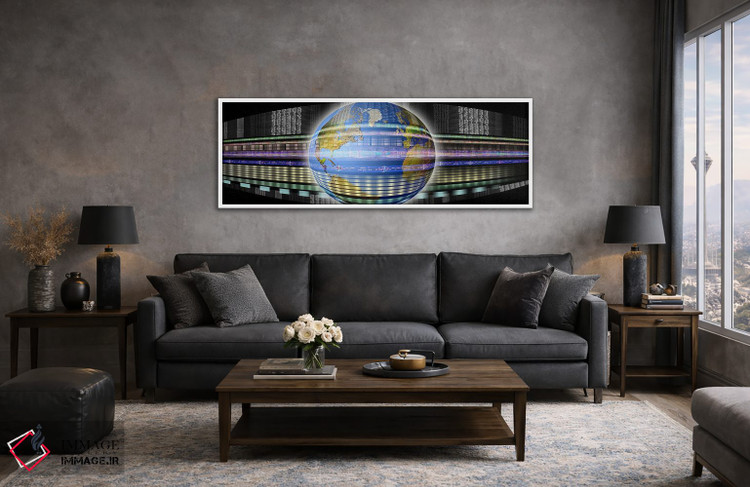 تابلو دکوراتیو زمین در بخار دیجیتال اثر پانورامیک ایمجز - D5W