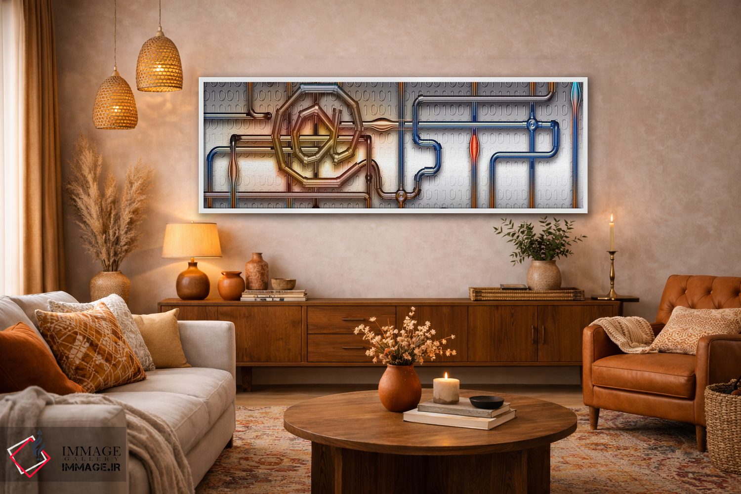 تابلو دکوراتیو اطلاعات لوله اثر پانورامیک ایمجز - D4W