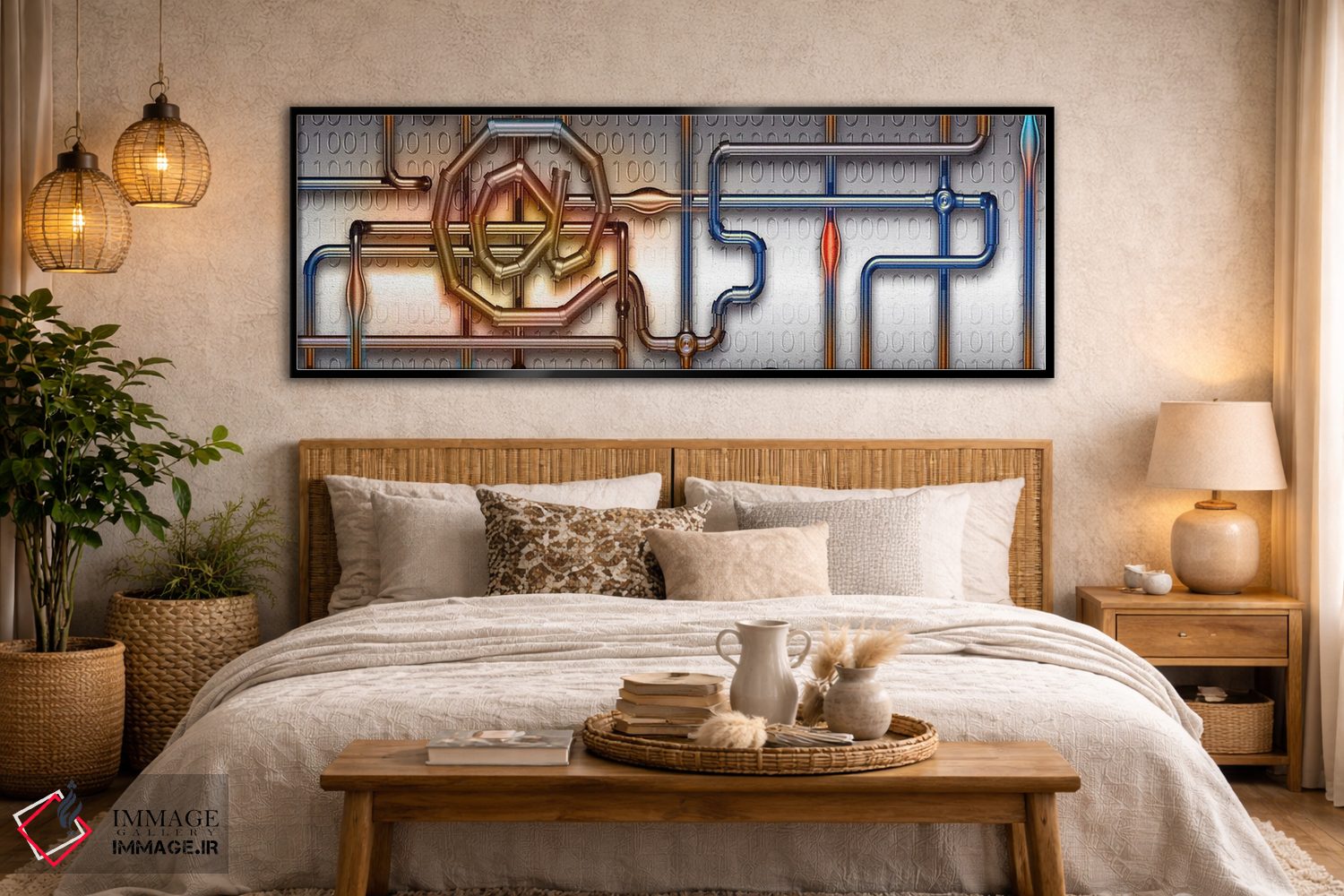 تابلو دکوراتیو اطلاعات لوله اثر پانورامیک ایمجز - D5B