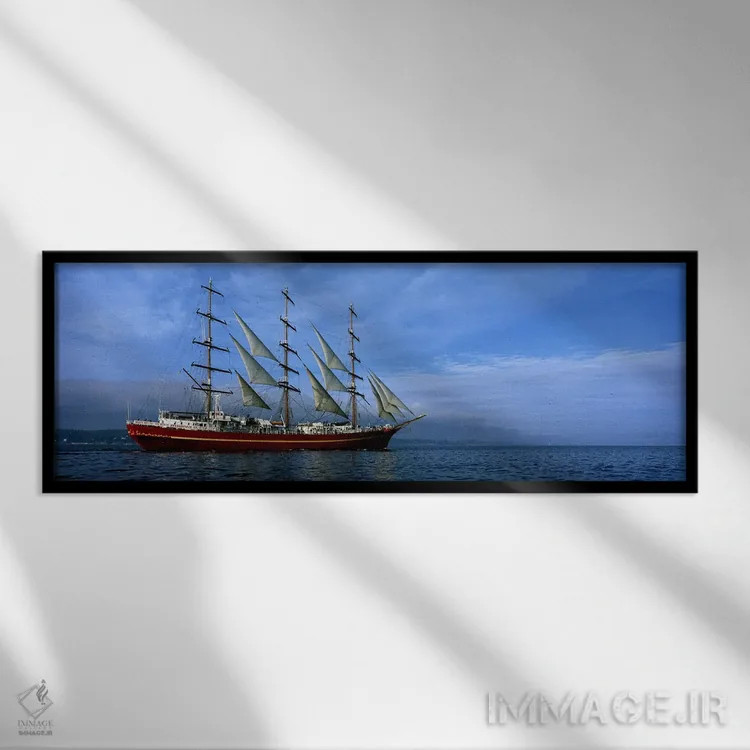تابلو دکوراتیو مسابقه کشتی های بلند در اقیانوس، خلیج دو دوارنز، فینیست… اثر پانورامیک ایمجز - نمای قابدار مشکی