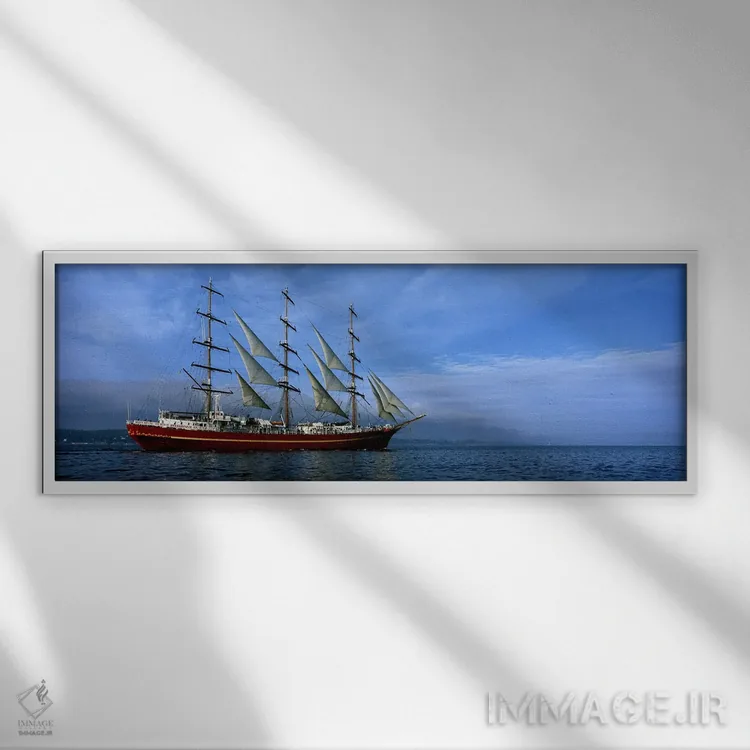تابلو دکوراتیو مسابقه کشتی های بلند در اقیانوس، خلیج دو دوارنز، فینیست… اثر پانورامیک ایمجز - نمای قابدار سفید