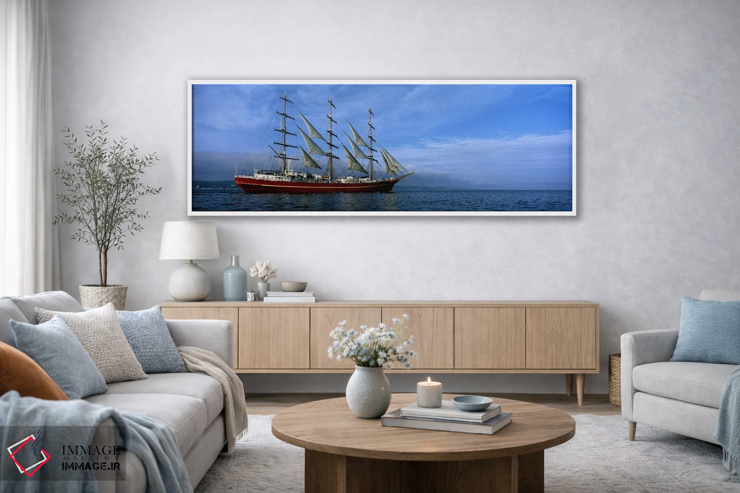 تابلو دکوراتیو مسابقه کشتی های بلند در اقیانوس، خلیج دو دوارنز، فینیست… اثر پانورامیک ایمجز - D4W