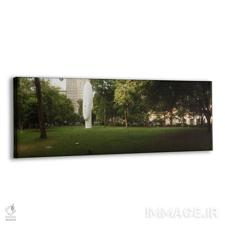 تابلو دکوراتیو مجسمه سر بزرگ در یک پارک، پارک مادیسون اسکوئر، میدان ما… اثر پانورامیک ایمجز - نمای پرسپکتیو محصول
