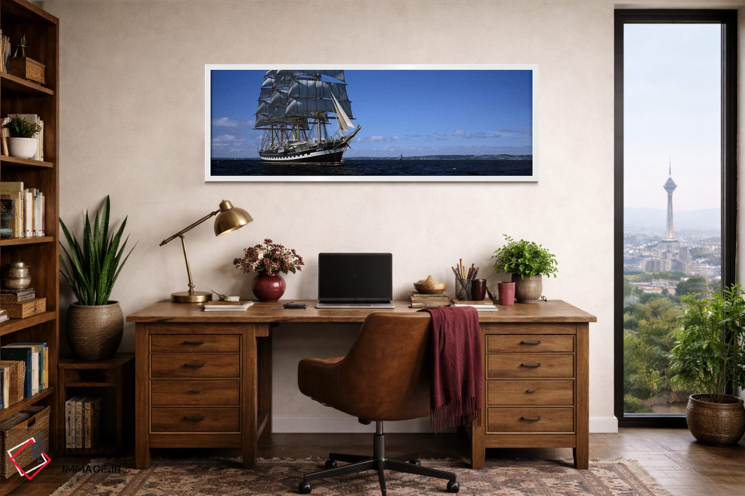تابلو دکوراتیو مسابقه کشتی های بلند در اقیانوس، خلیج دو دوارنز، فینیست… اثر پانورامیک ایمجز - D1W