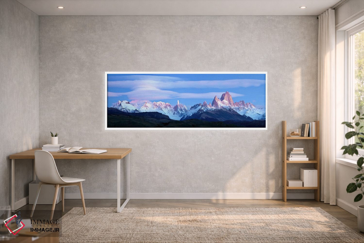 تابلو دکوراتیو چشم انداز کوهستانی ابری، گروه فیتز روی-توره، آندها، مید… اثر پانورامیک ایمجز - D1W
