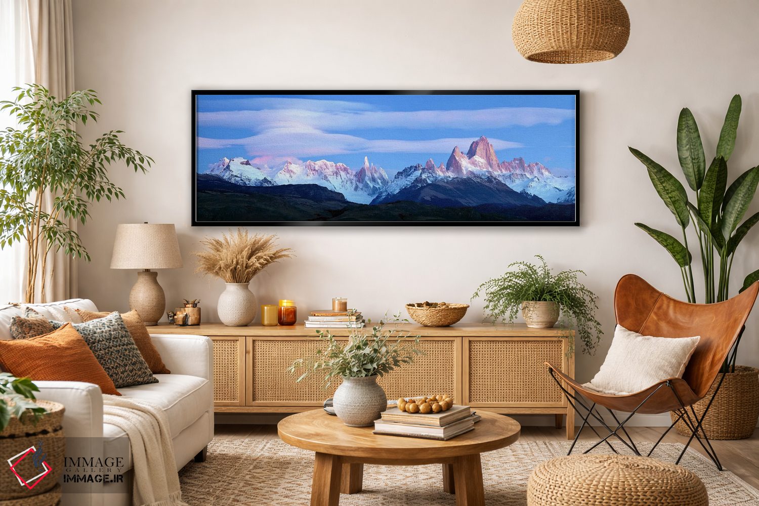تابلو دکوراتیو چشم انداز کوهستانی ابری، گروه فیتز روی-توره، آندها، مید… اثر پانورامیک ایمجز - D4B