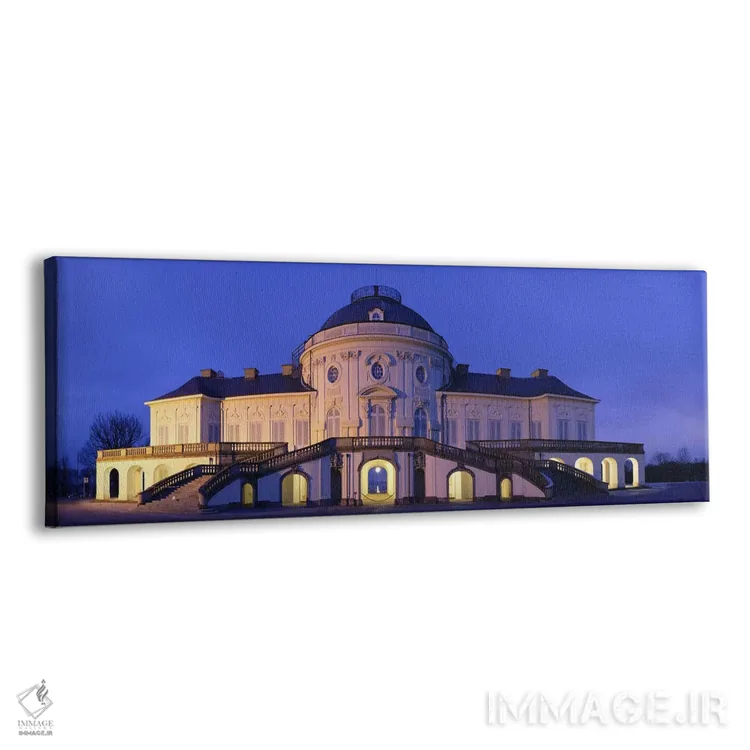 تابلو دکوراتیو قلعه سولیتود روشن شده در شب، اشتوتگارت، بادن-وورتمبرگ… اثر پانورامیک ایمجز - نمای پرسپکتیو محصول