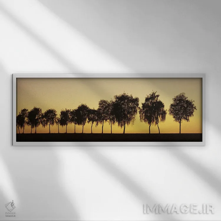 تابلو دکوراتیو خیابان درختی در هنگام غروب، هوهن لوه، بادن-وورتمبرگ، آل… اثر پانورامیک ایمجز - نمای قابدار سفید