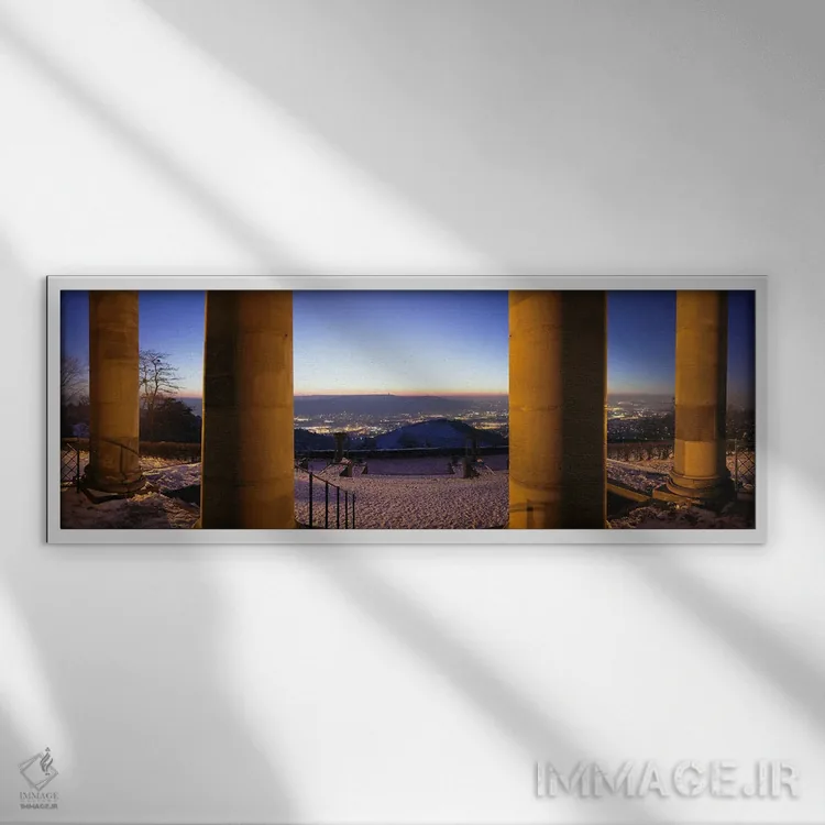 تابلو دکوراتیو ستون های کلیسای تدفین، روتنبرگ، اشتوتگارت، بادن-وورتمبر… اثر پانورامیک ایمجز - نمای قابدار سفید