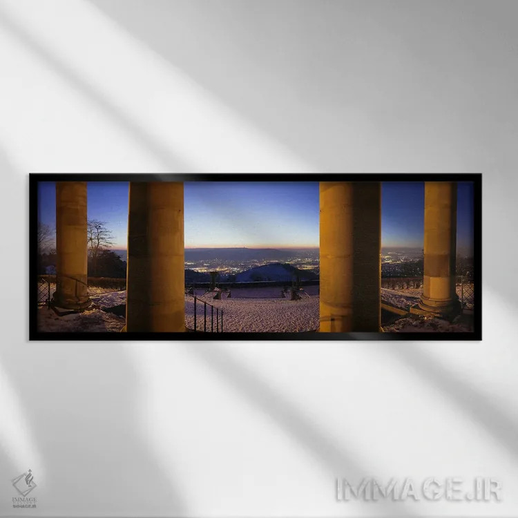 تابلو دکوراتیو ستون های کلیسای تدفین، روتنبرگ، اشتوتگارت، بادن-وورتمبر… اثر پانورامیک ایمجز - نمای قابدار مشکی