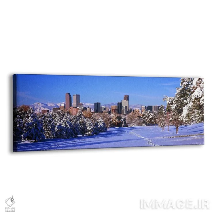 تابلو دکوراتیو شهر دنور در زمستان، کلرادو، ایالات متحده ۲۰۱۱ اثر پانورامیک ایمجز - نمای پرسپکتیو محصول