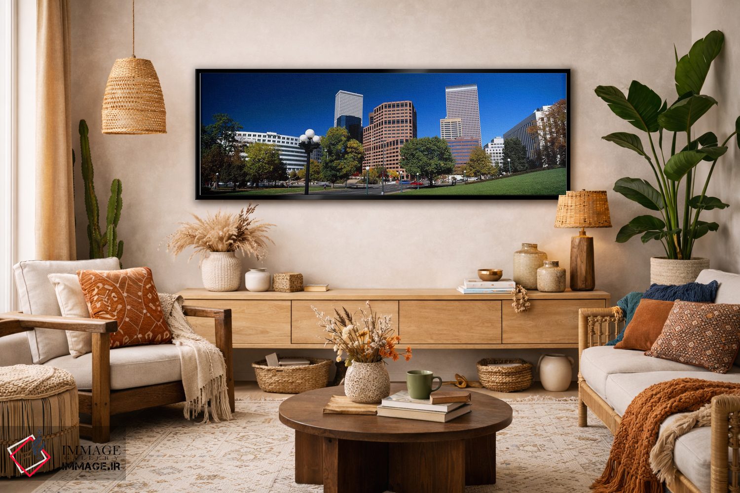 تابلو دکوراتیو ساختمان ها در یک شهر، مرکز شهر دنور، دنور، کلرادو، ایال… اثر پانورامیک ایمجز - D4B