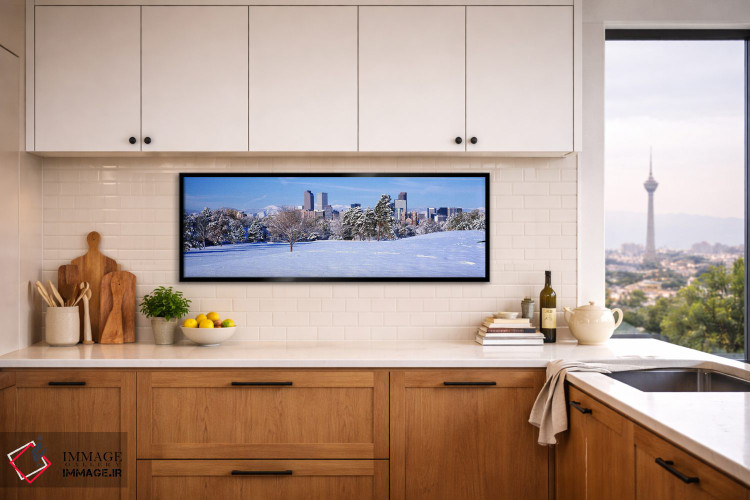 تابلو دکوراتیو شهر دنور در زمستان، کلرادو، ایالات متحده ۲۰۱۱ #۲ اثر پانورامیک ایمجز - D5B