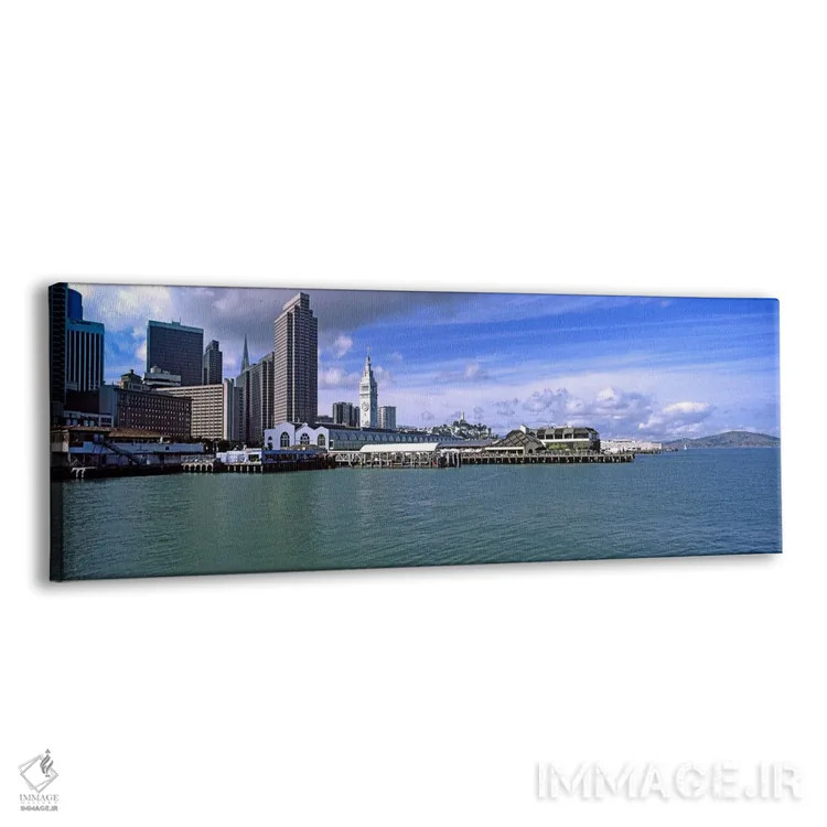 تابلو دکوراتیو ساختمان ها در کنار آب، سانفرانسیسکو، کالیفرنیا، ایالات… اثر پانورامیک ایمجز - نمای پرسپکتیو محصول