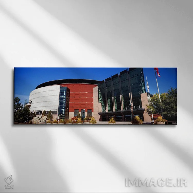 تابلو دکوراتیو ساختمان در یک شهر، مرکز پپسی، دنور، شهرستان دنور، کلراد… اثر پانورامیک ایمجز - نمای روبهرو روی دیوار