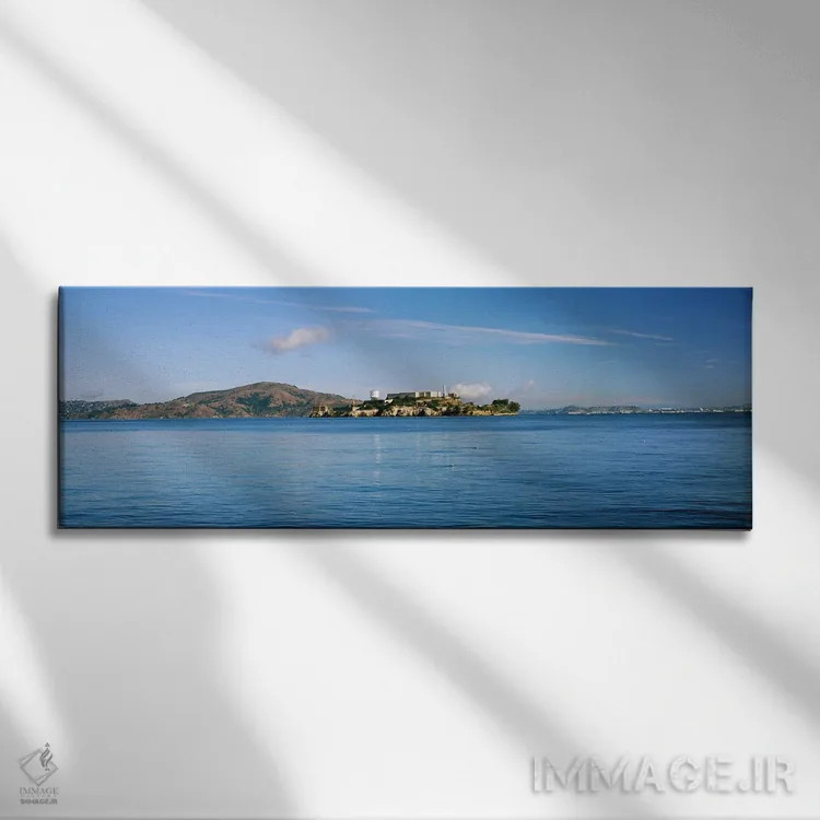 تابلو دکوراتیو جزیره آلکاتراز، سانفرانسیسکو، کالیفرنیا، ایالات متحده اثر پانورامیک ایمجز - نمای روبهرو روی دیوار