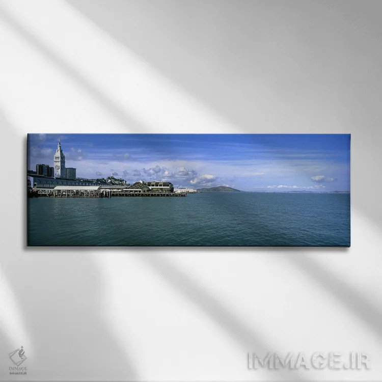 تابلو دکوراتیو ساختمان ها در کنار آب، سانفرانسیسکو، کالیفرنیا، ایالات… اثر پانورامیک ایمجز - نمای روبهرو روی دیوار