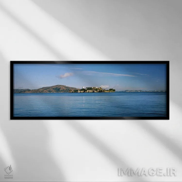 تابلو دکوراتیو جزیره آلکاتراز، سانفرانسیسکو، کالیفرنیا، ایالات متحده اثر پانورامیک ایمجز - نمای قابدار مشکی