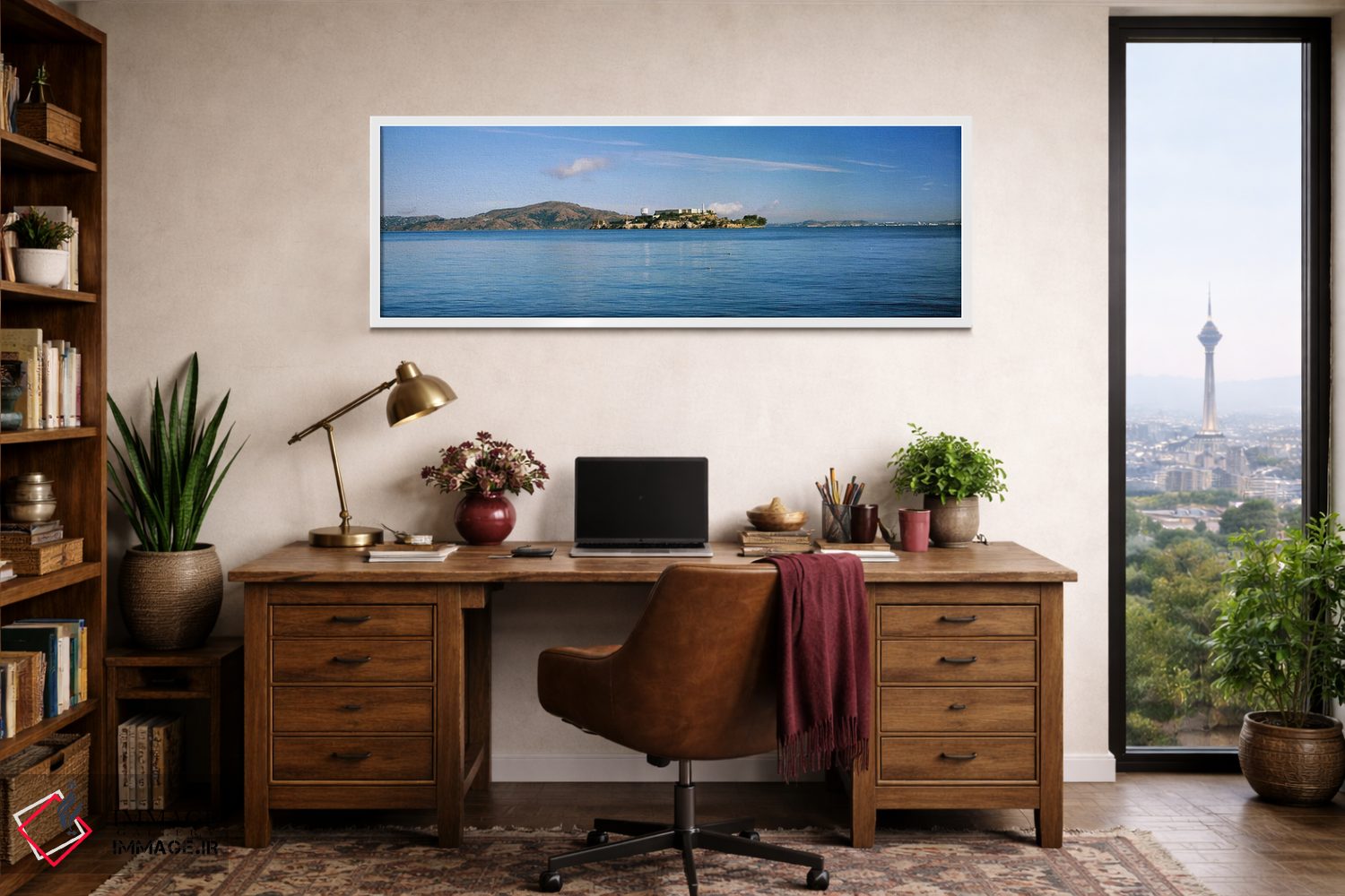 تابلو دکوراتیو جزیره آلکاتراز، سانفرانسیسکو، کالیفرنیا، ایالات متحده اثر پانورامیک ایمجز - D1W