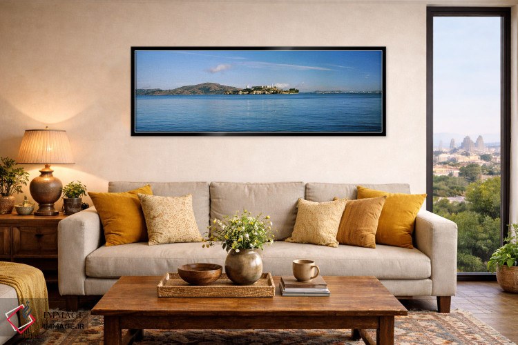 تابلو دکوراتیو جزیره آلکاتراز، سانفرانسیسکو، کالیفرنیا، ایالات متحده اثر پانورامیک ایمجز - D6B