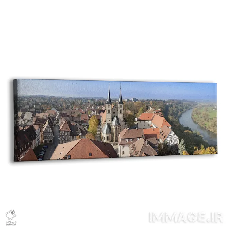 تابلو دکوراتیو شهر قدیمی از نمای برج آبی، باد ویمپفن، بادن-وورتمبرگ، آ… اثر پانورامیک ایمجز - نمای پرسپکتیو محصول