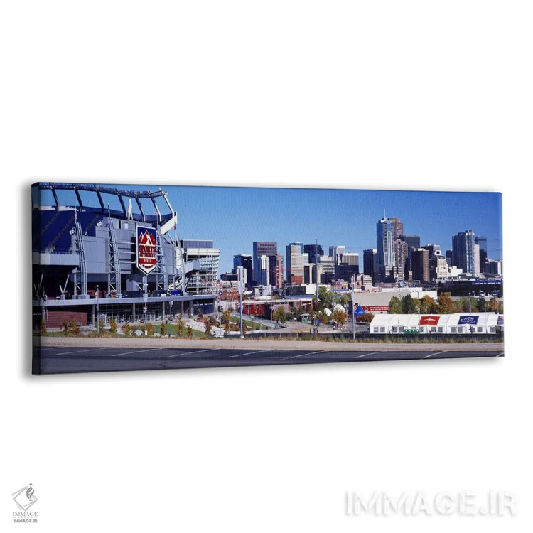 تابلو دکوراتیو استادیوم در یک شهر، میدان ورزشی اسپورتس اتوریتی در ارتف… اثر پانورامیک ایمجز - نمای پرسپکتیو محصول