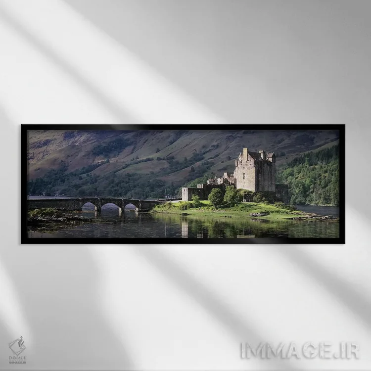 تابلو دکوراتیو قلعه ایلان دونان، دورنی، راس-شایر، منطقه هایلند، اسکاتل… اثر پانورامیک ایمجز - نمای قابدار مشکی