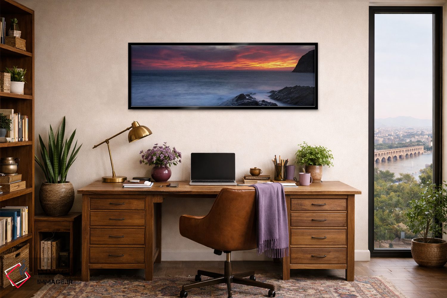 تابلو دکوراتیو سواحل در هنگام غروب، ایل-روس، کورس جنوبی، جزیره کرسیکا… اثر پانورامیک ایمجز - D2B