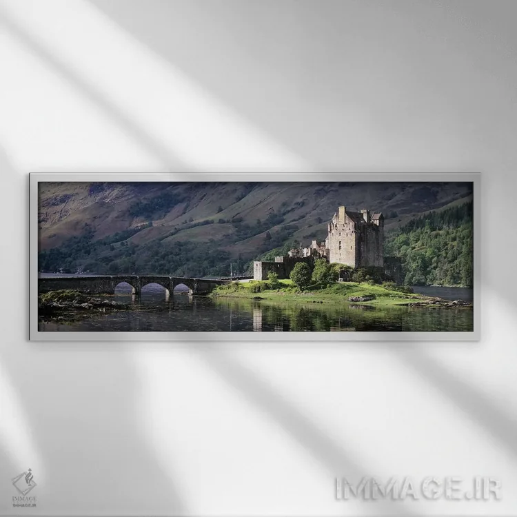 تابلو دکوراتیو قلعه ایلان دونان، دورنی، راس-شایر، منطقه هایلند، اسکاتل… اثر پانورامیک ایمجز - نمای قابدار سفید