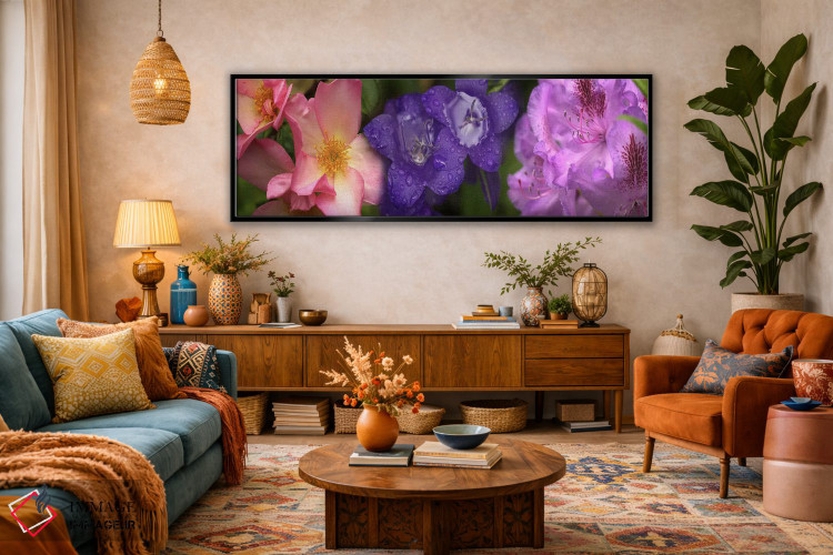 تابلو دکوراتیو نمای نزدیک از گل ها اثر پانورامیک ایمجز - D2B