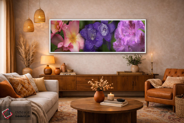 تابلو دکوراتیو نمای نزدیک از گل ها اثر پانورامیک ایمجز - D4W