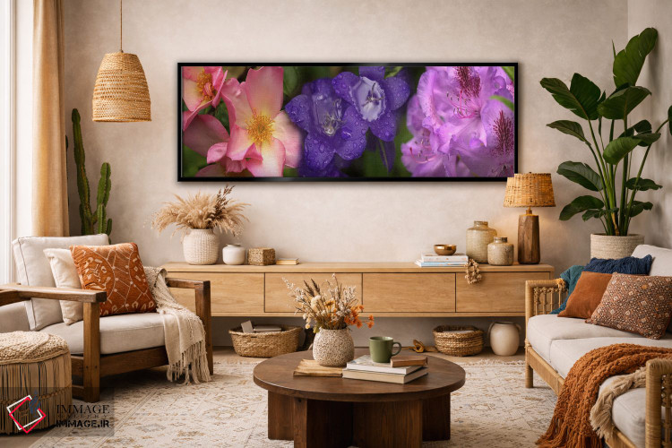 تابلو دکوراتیو نمای نزدیک از گل ها اثر پانورامیک ایمجز - D3B