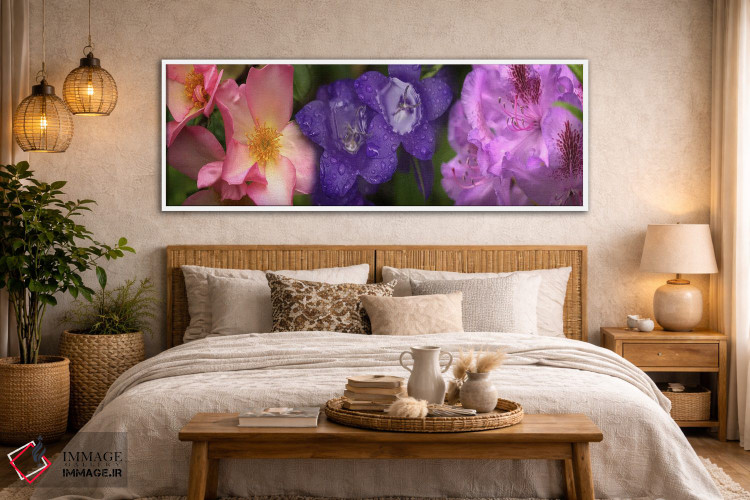 تابلو دکوراتیو نمای نزدیک از گل ها اثر پانورامیک ایمجز - D5W