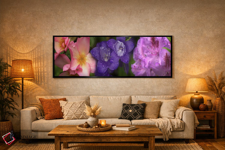 تابلو دکوراتیو نمای نزدیک از گل ها اثر پانورامیک ایمجز - D6B