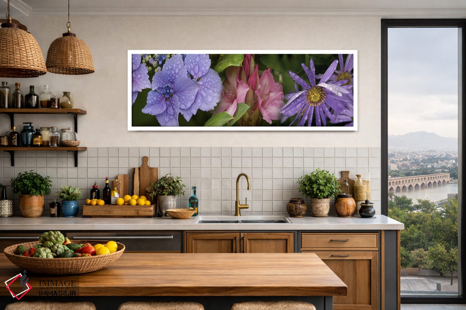 تابلو دکوراتیو نمای نزدیک از گل ها اثر پانورامیک ایمجز - D2W