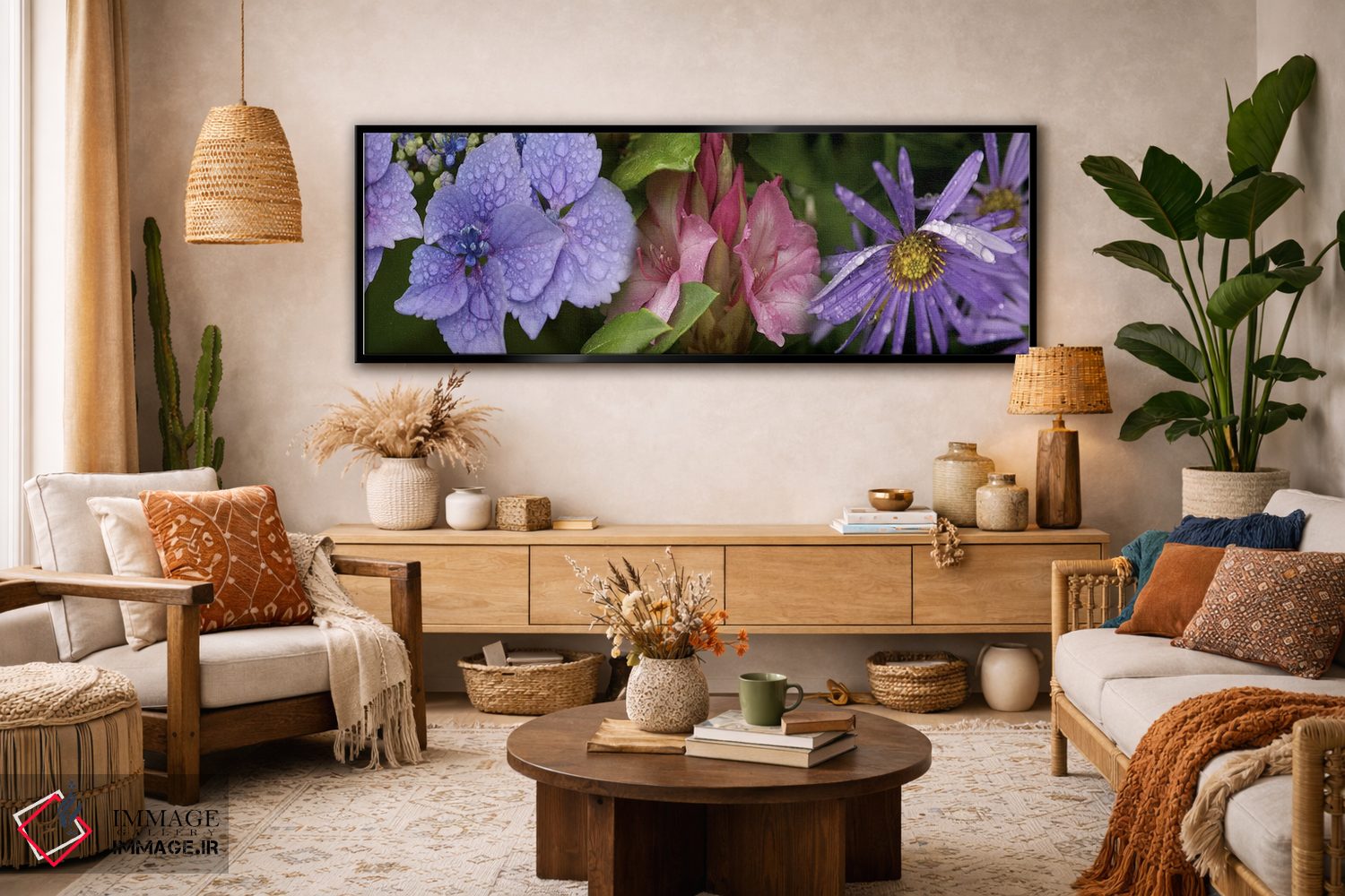 تابلو دکوراتیو نمای نزدیک از گل ها اثر پانورامیک ایمجز - D4B